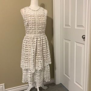 Ryan Michelle White Cotton Lace Fully Lined
